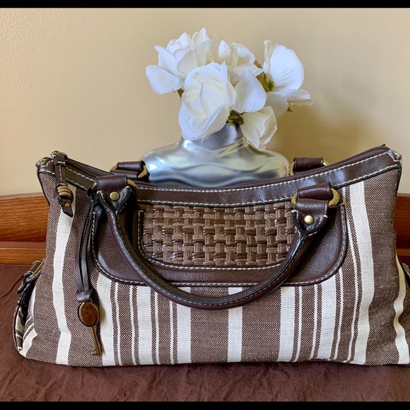 Fossil Canvas Medium Handbag - Picture 1 of 8